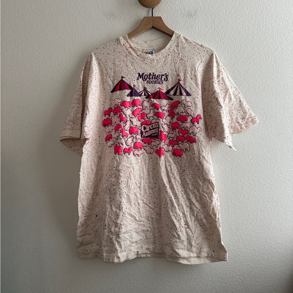 Hanes Other - Vintage Mother's Cookies Circus Animal Cookies Puff Print Tshirt